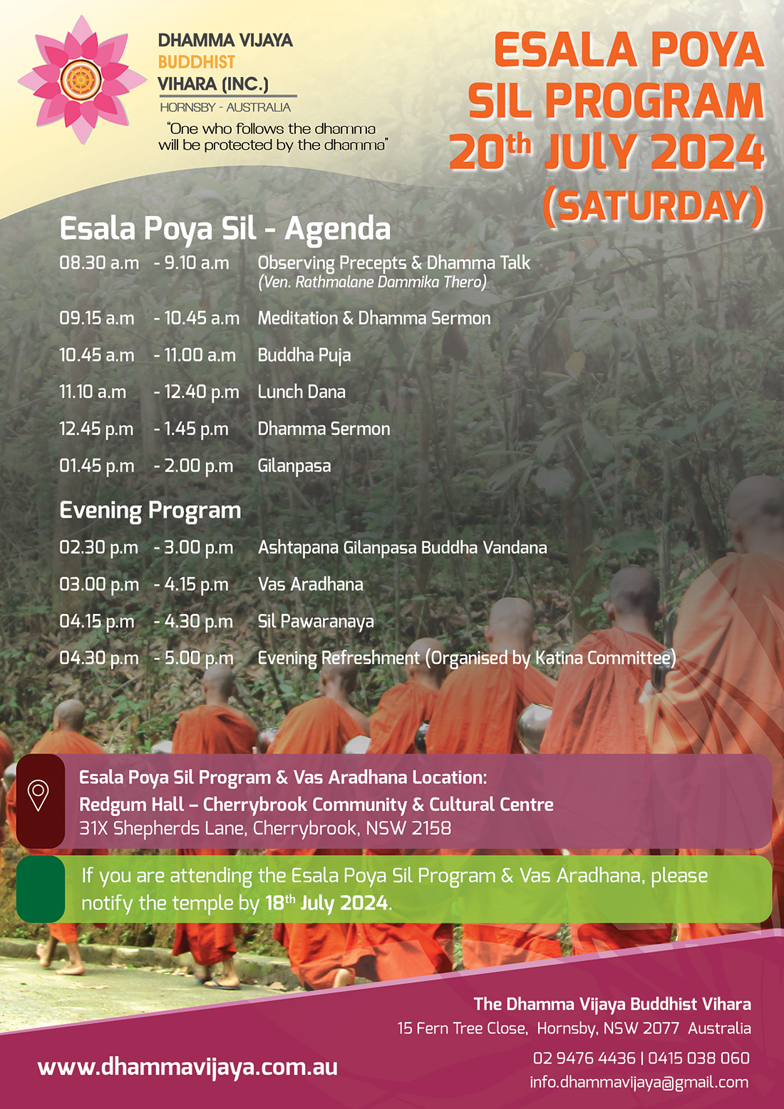 Observing Sil Programme HOME - DVBV - Dhamma Vijaya Buddhist Vihara Inc.